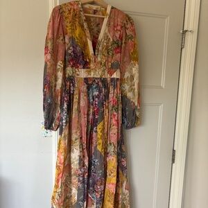 EUC Zimmerman summer linen light dress with back cut out. Worn twice, paid $550.